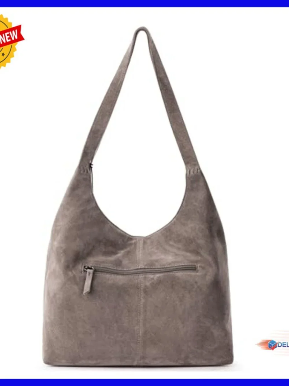 Large Leather Hobo Bag with Double Straps for Everyday Travel